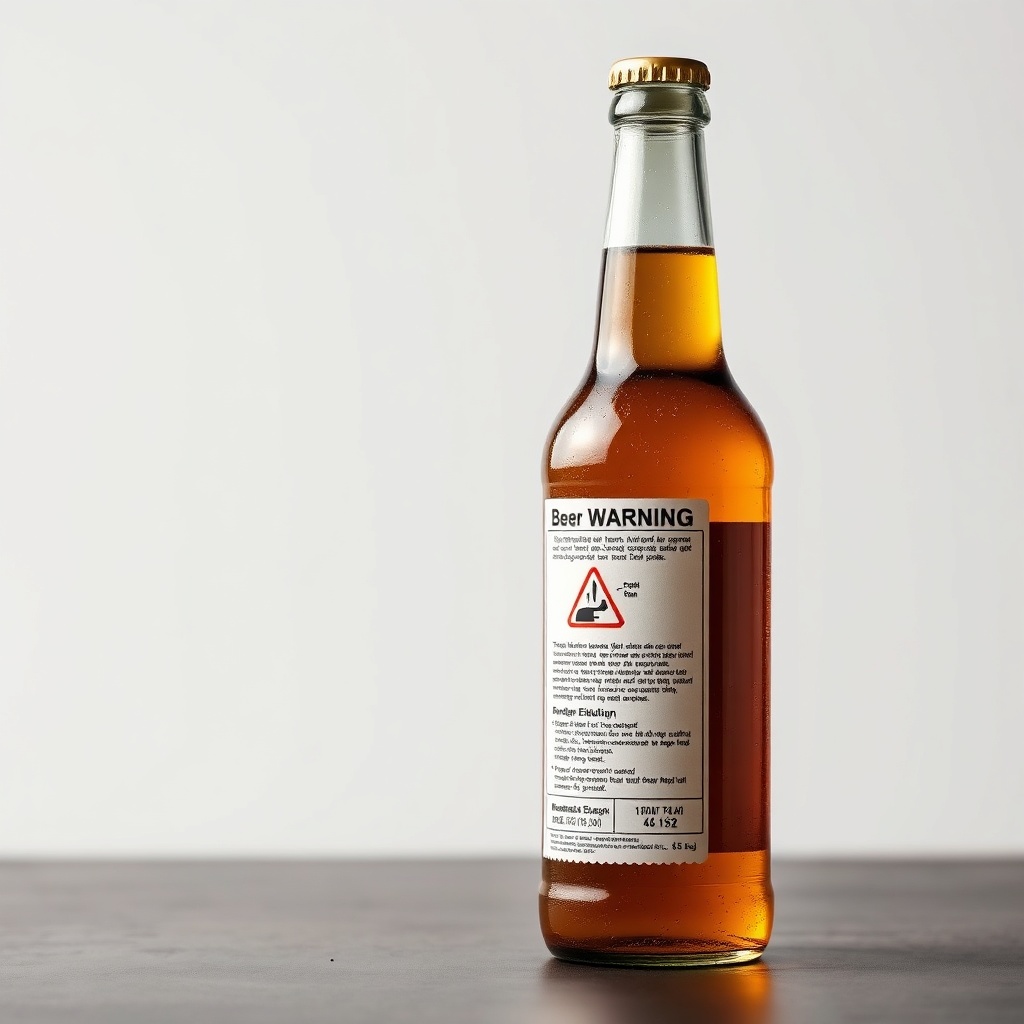 70% of European alcohol products carry a health warning. 0.3% mention health harms.